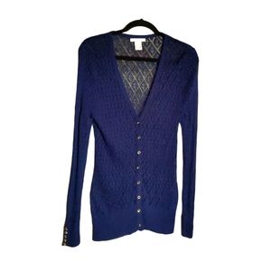 Alberto Makali blue diamond weave cardigan